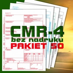 CMR 4 50 bloczków, CMR czyste, CMR Międzynarodowe Listy Przewozowe, drukidlatransportu.pl